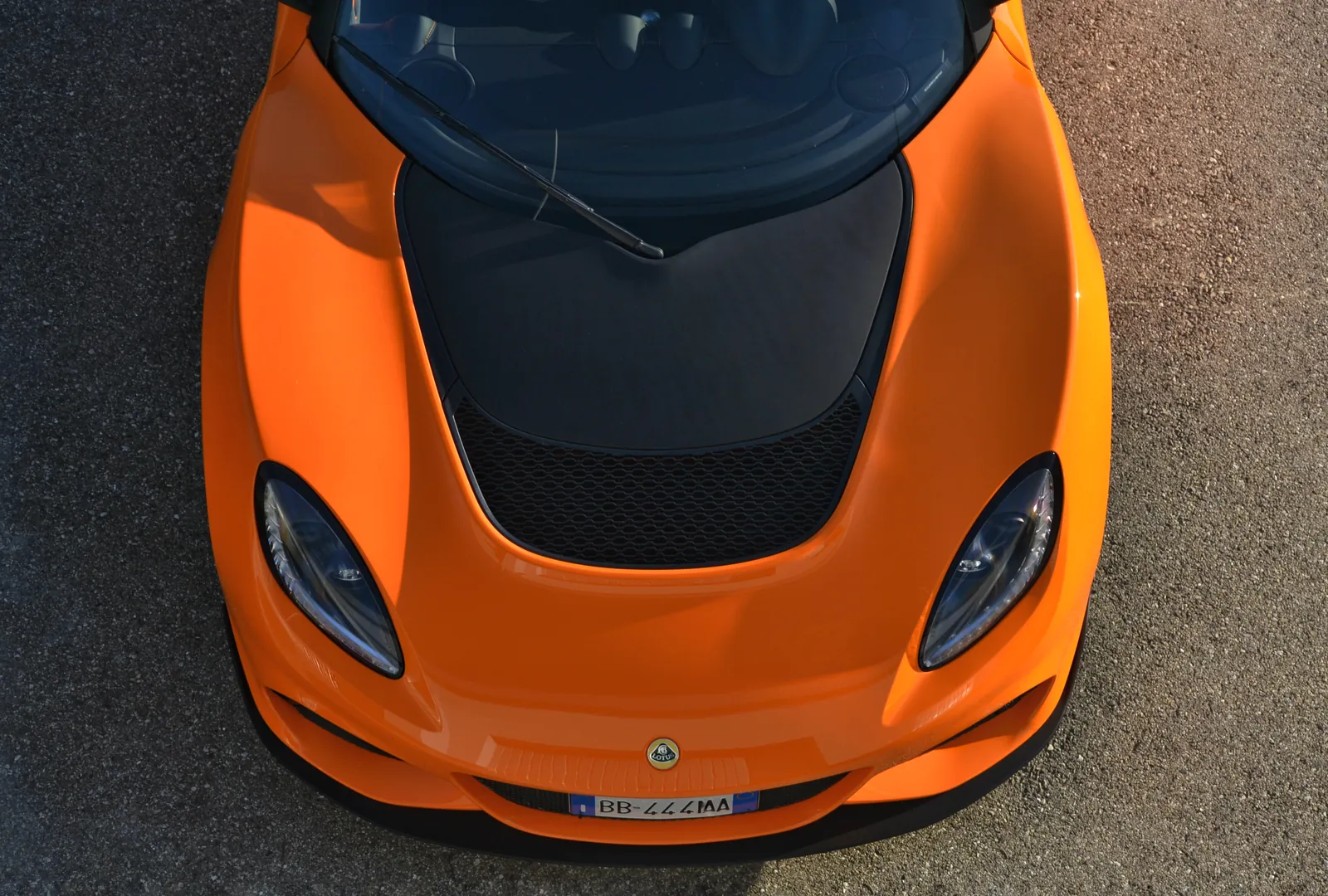 Lotus arancione vista dall'alto